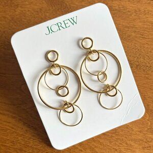 J. Crew golden circle bangle earrings NWT